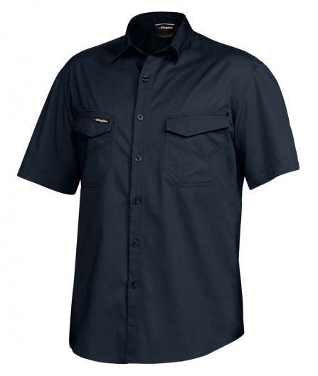 Mens KingGee Tradie Slim Fit Short Sleeve Work Shirt Ultra Lightweight K14355 - Land to Coast