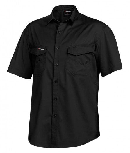 Mens KingGee Tradie Slim Fit Short Sleeve Work Shirt Ultra Lightweight K14355 - Land to Coast