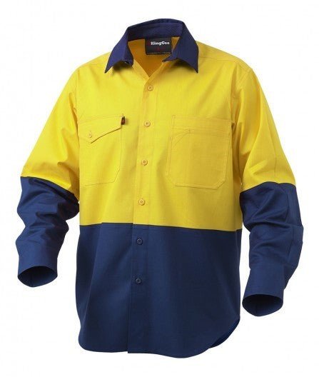 Mens KingGee WorkCool 2 Long Sleeve Work Shirt Stronger Cooler Comfort K54870 - Land to Coast
