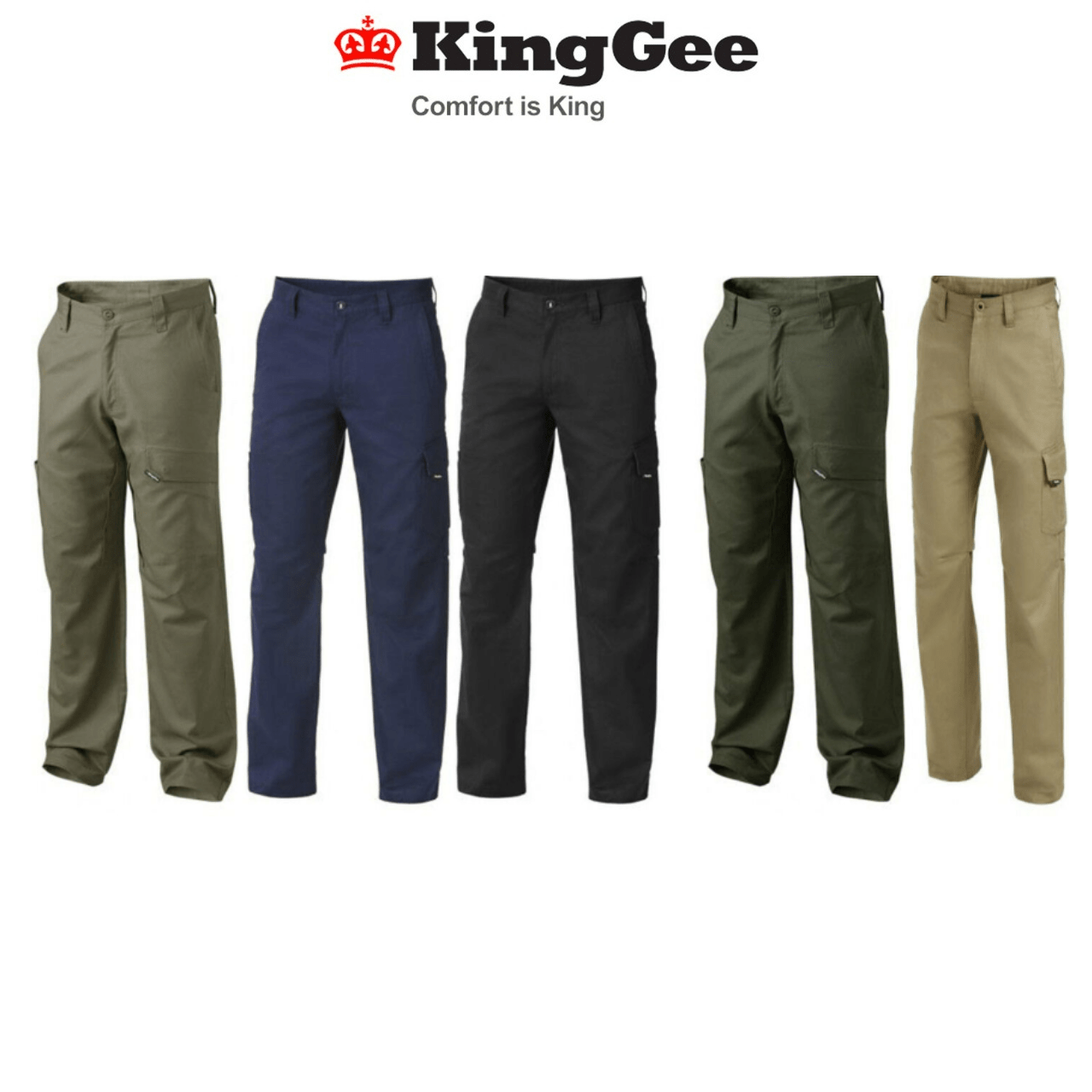 Mens KingGee Workcool 2 Pants Modern Fit Light RipStop Fabric Work Tough K13820 - Land to Coast