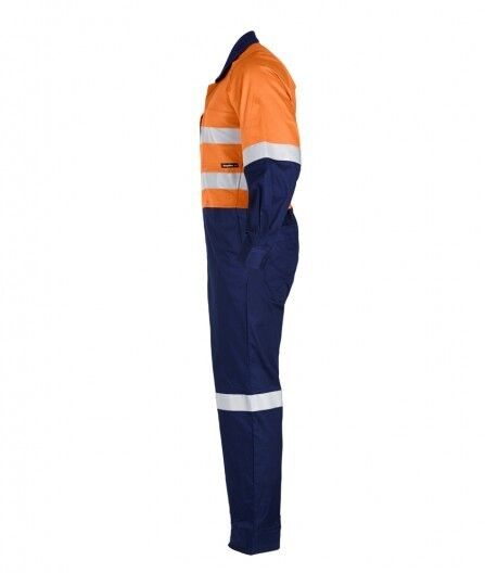 Mens KingGee Workcool 2 Spliced Overalls Taped Hi - Vis Light Overall Work K51540 - Land to Coast