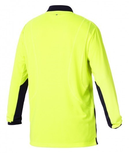 Mens KingGee Workcool HyperFreeze Long Sleeve Hi Vis Polo Work Shirt Top K54840 - Land to Coast