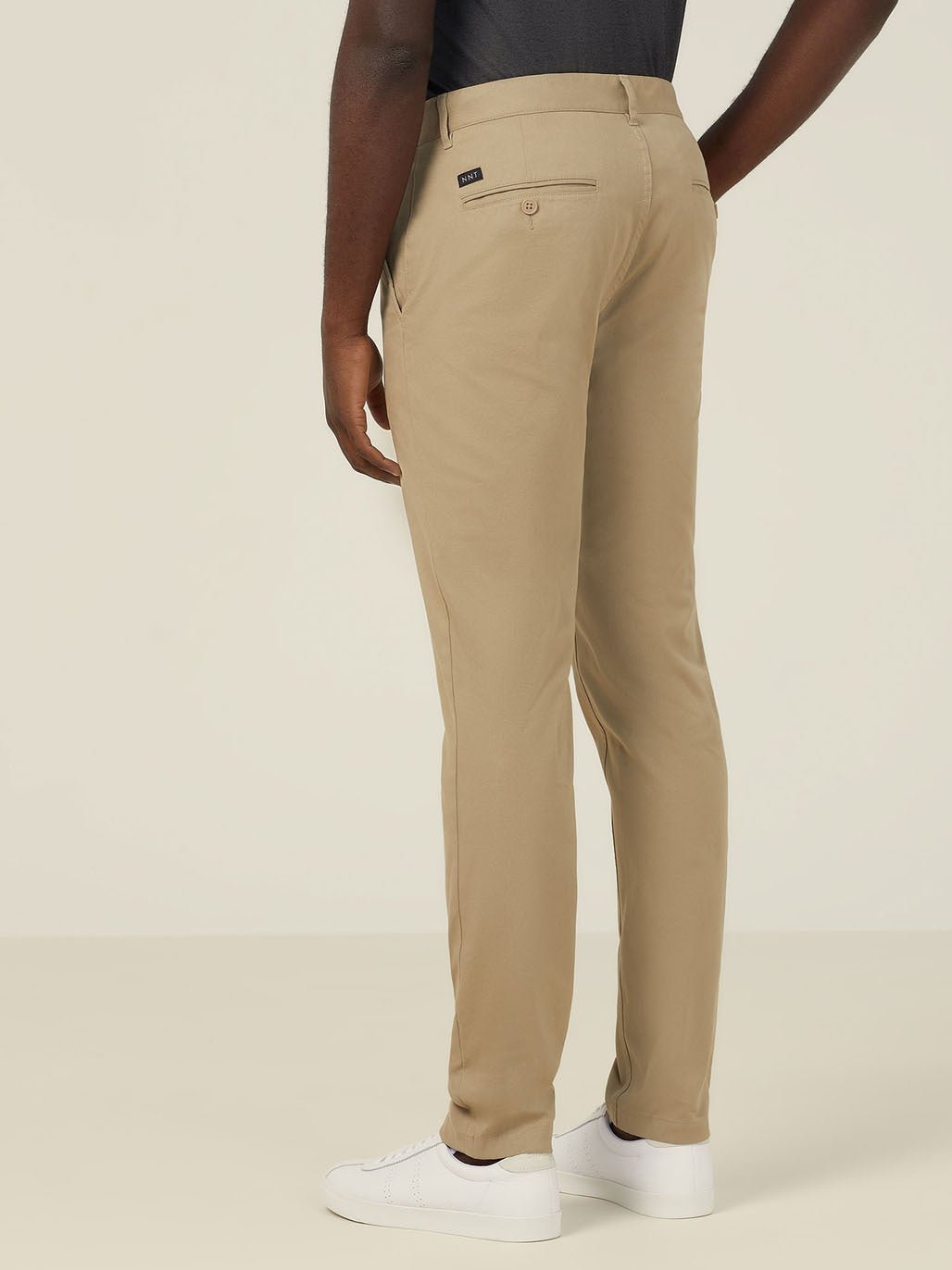 Mens Stretch Cotton Chino Work Pants Slim Fit Durable Comfort Desert CATCNM - Land to Coast