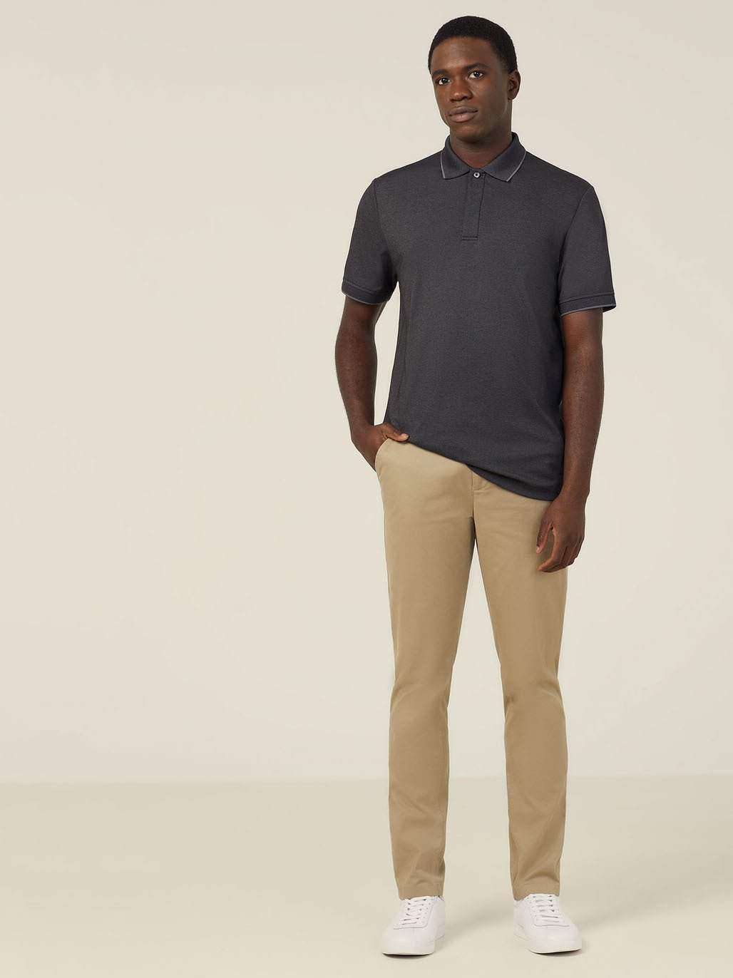 Mens Stretch Cotton Chino Work Pants Slim Fit Durable Comfort Desert CATCNM - Land to Coast
