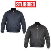 Mens Stubbies Industrial Quilted Flying Pilot Bomber Jacket Lined Warm Y06680 - Land to Coast