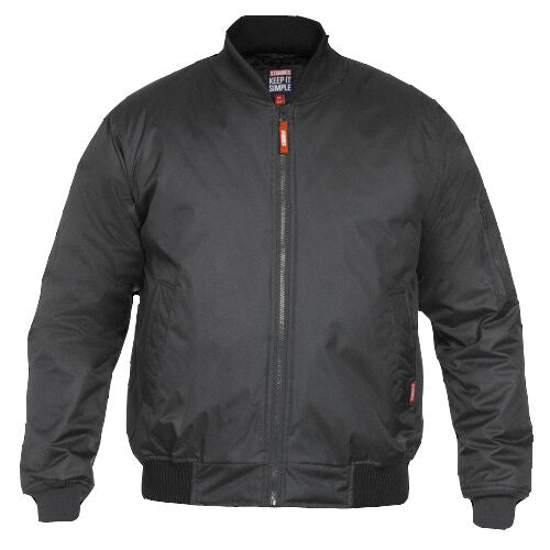 Mens Stubbies Industrial Quilted Flying Pilot Bomber Jacket Lined Warm Y06680 - Land to Coast