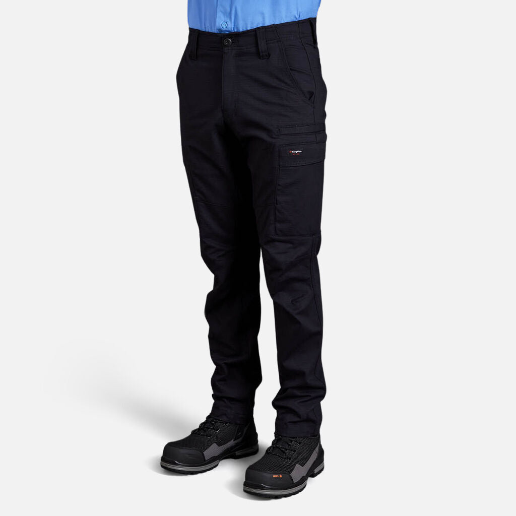 Men’s Workcool Pro stretch work cargo pants durable ripstop Black K13026 - Land to Coast