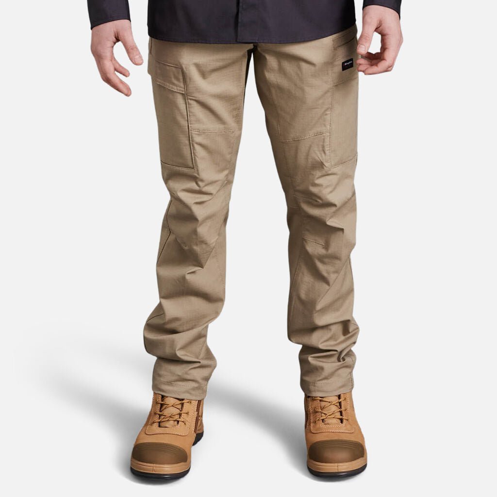 Men’s Workcool Pro stretch work cargo pants durable ripstop Khaki K13026 - Land to Coast