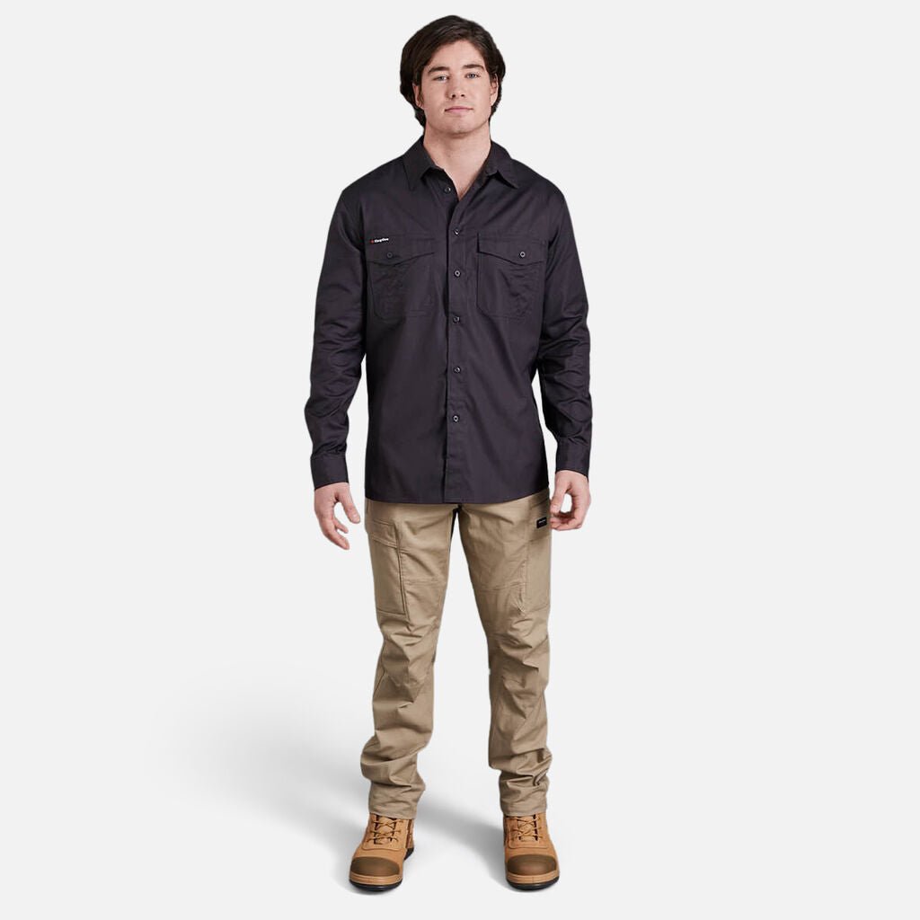 Men’s Workcool Pro stretch work cargo pants durable ripstop Khaki K13026 - Land to Coast