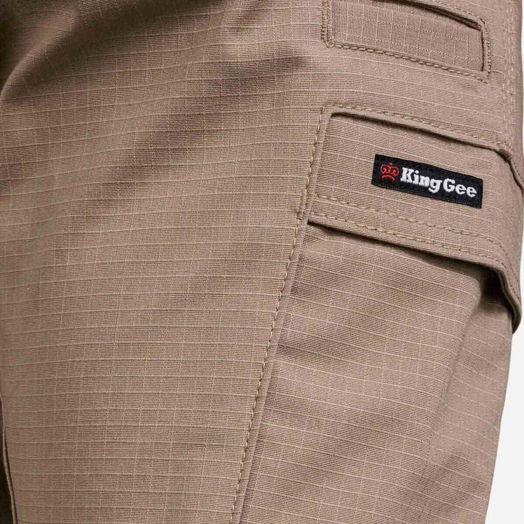 Men’s Workcool Pro stretch work cargo pants durable ripstop Khaki K13026 - Land to Coast