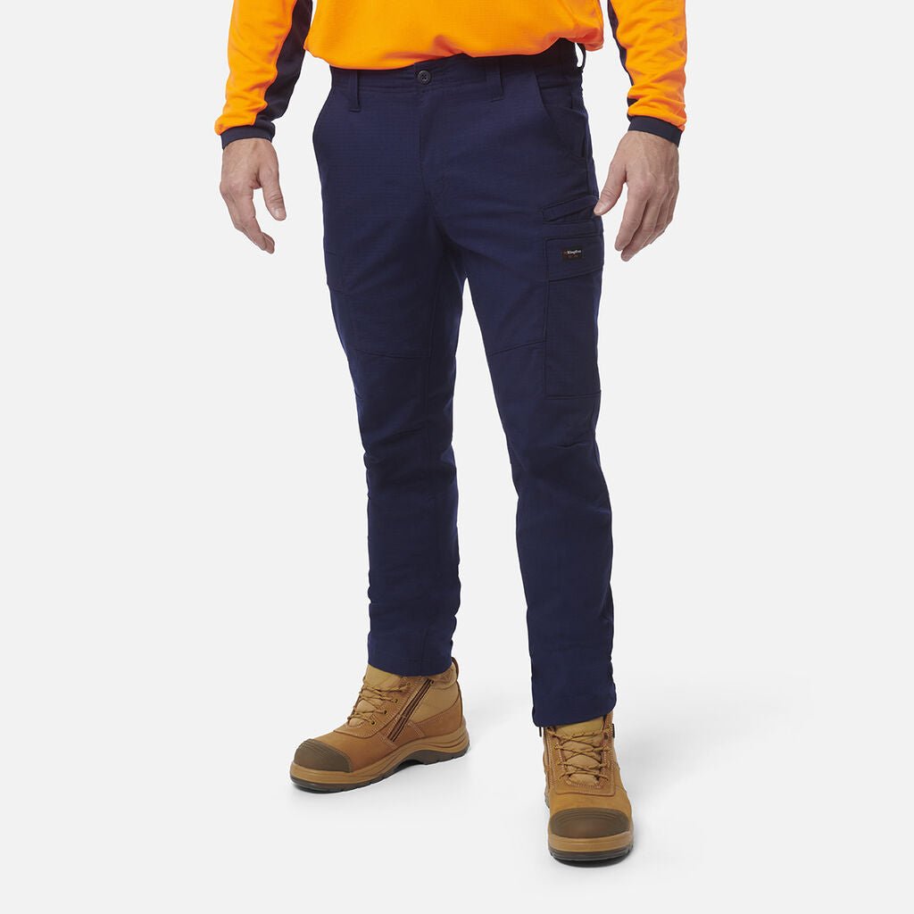 Men’s Workcool Pro stretch work cargo pants durable ripstop Navy K13026 - Land to Coast