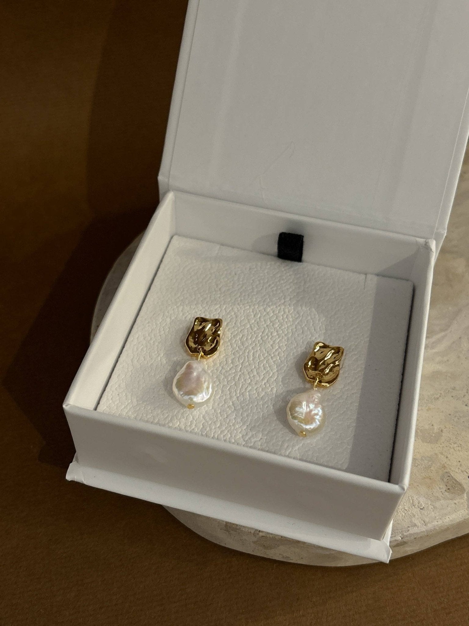 Messina Pearl 18K Gold Plated Earrings - Land to Coast
