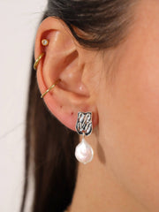 Messina Pearl Sterling Silver Plated Earrings - Land to Coast