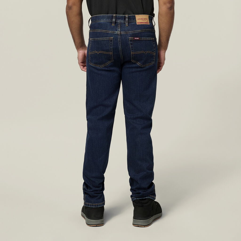 Mustang reinforced stretch work jeans indigo regular fit Navy Y43247 - Land to Coast
