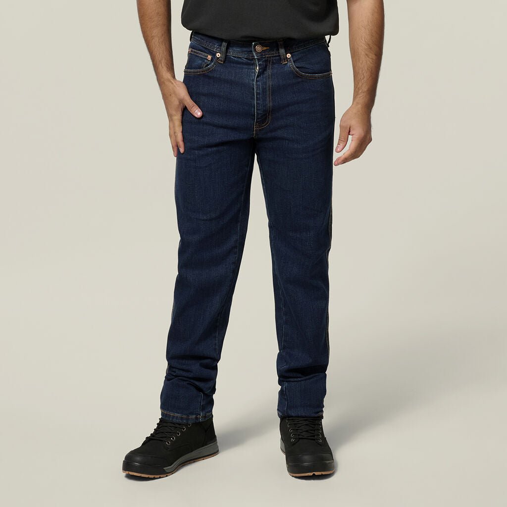 Mustang reinforced stretch work jeans indigo regular fit Navy Y43247 - Land to Coast