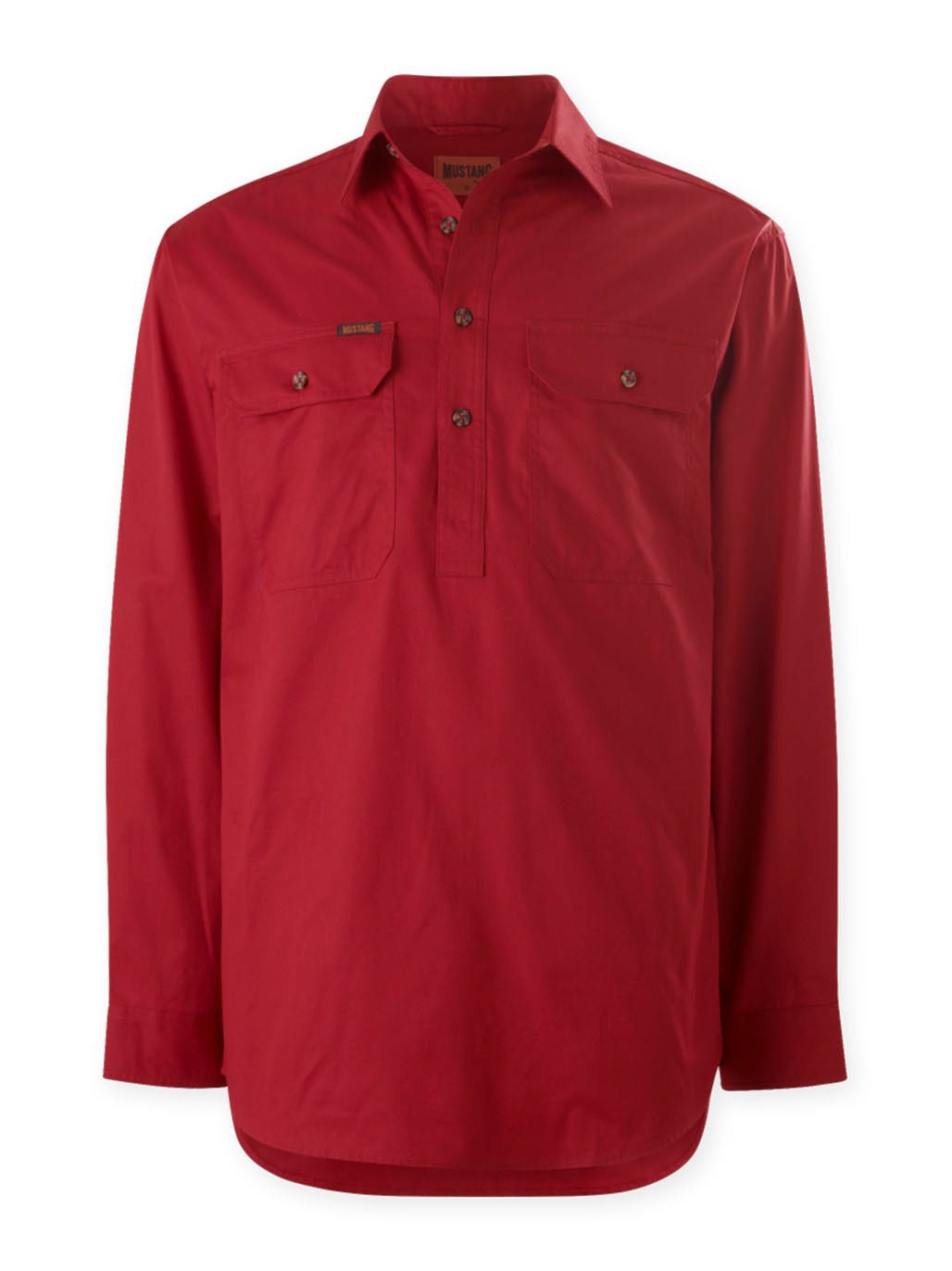 Mustang Signature LS Closed Front Work Shirt – Fiery Red Y04004 - Land to Coast