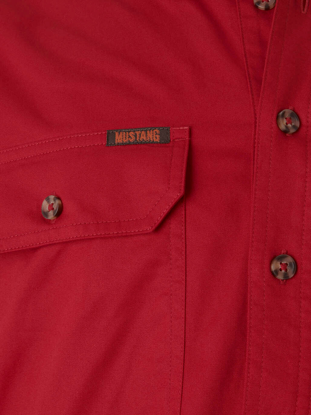 Mustang Signature LS Closed Front Work Shirt – Fiery Red Y04004 - Land to Coast
