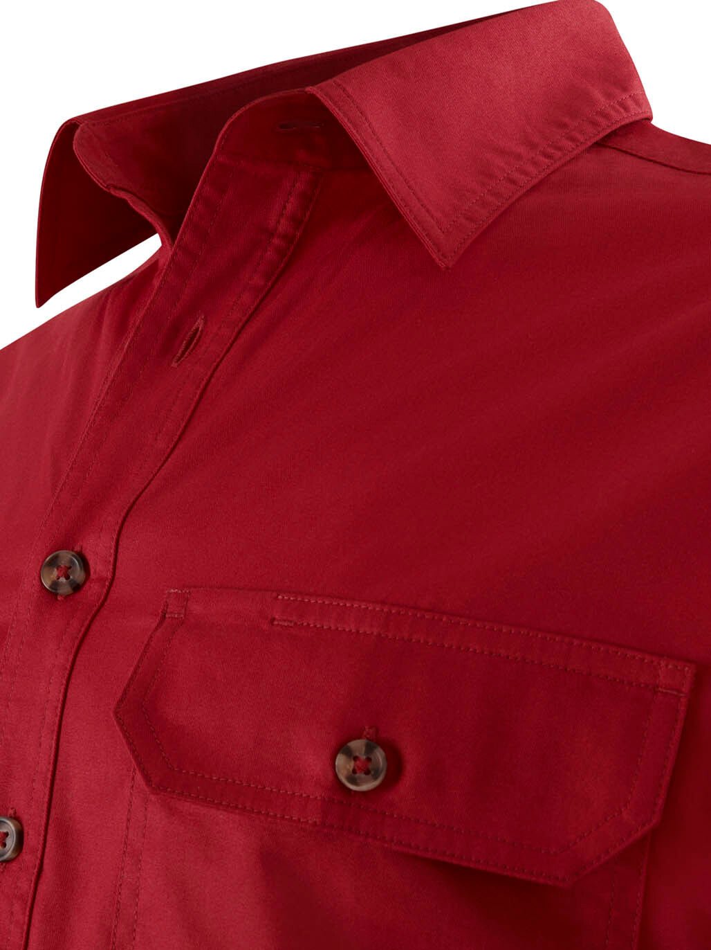 Mustang Signature LS Closed Front Work Shirt – Fiery Red Y04004 - Land to Coast