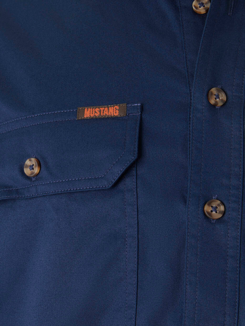 Mustang Signature LS Closed Front Work Shirt – Navy Y04004 - Land to Coast
