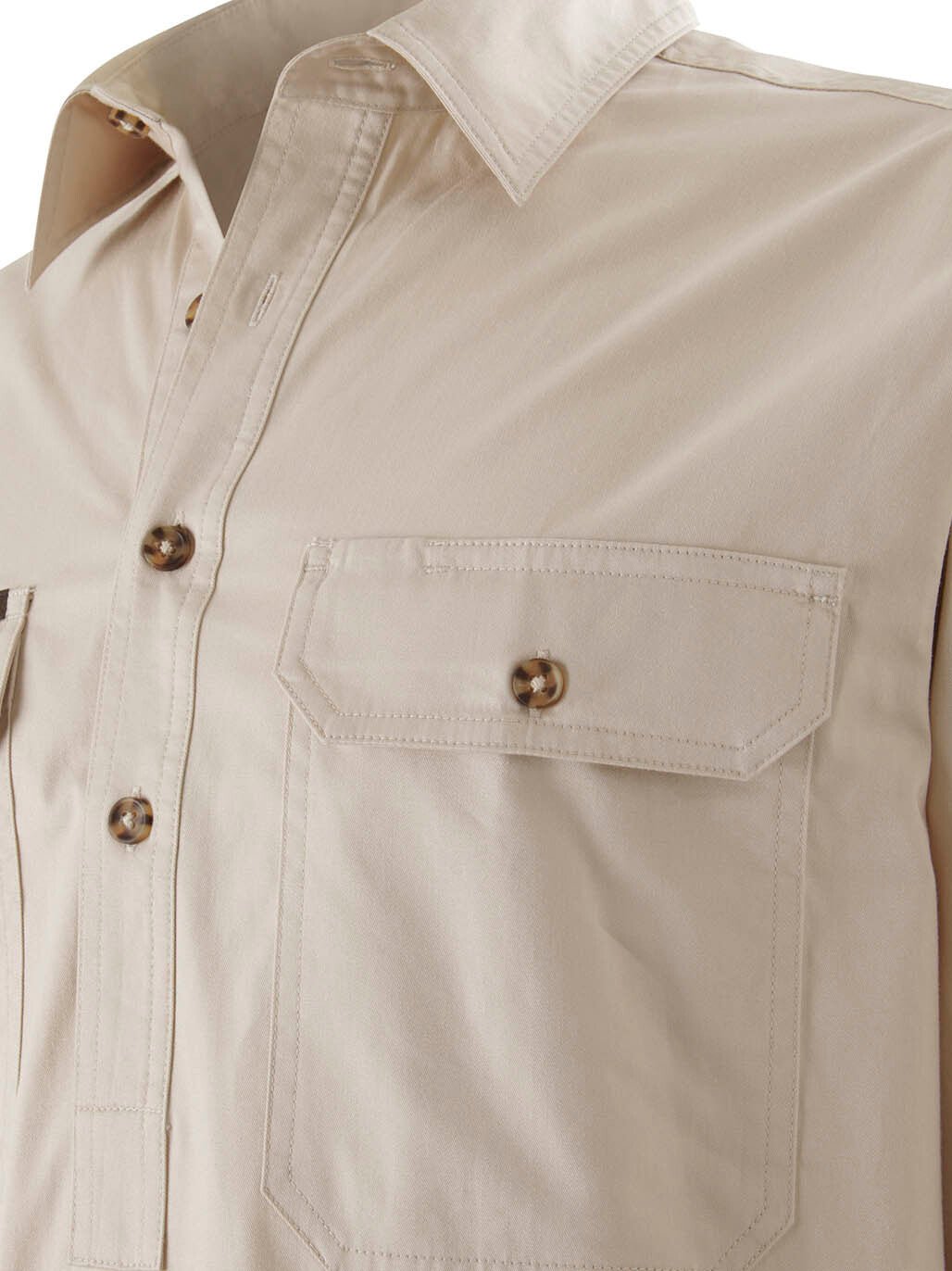 Mustang Signature LS Closed Front Work Shirt Pebble Y04004 - Land to Coast