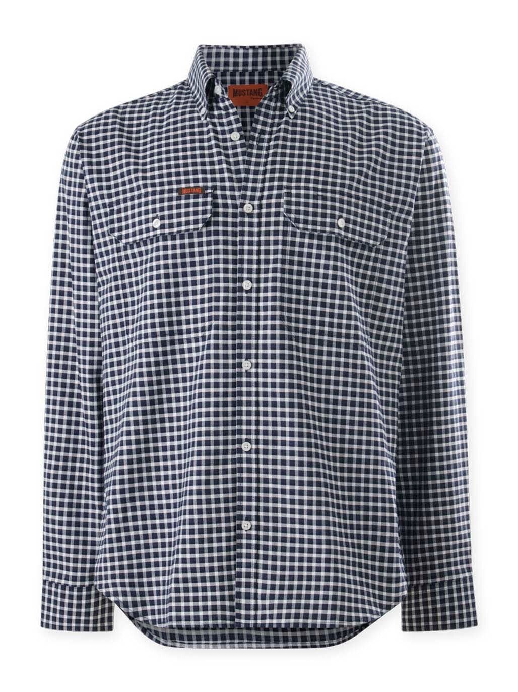 Mustang Signature LS Formal Check Shirt – Blue Check Y04005 - Land to Coast