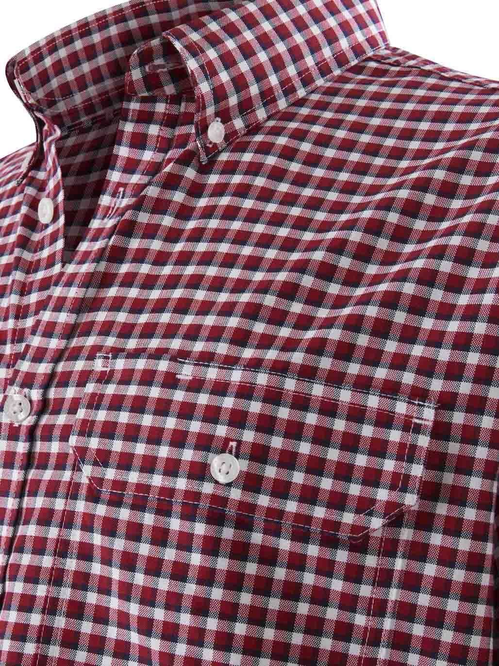 Mustang Signature LS Formal Check Shirt – Red Check Y04005 - Land to Coast
