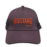 Mustang Signature Trucker Cap Mesh Back Adjustable Snapback Work Hat - Land to Coast