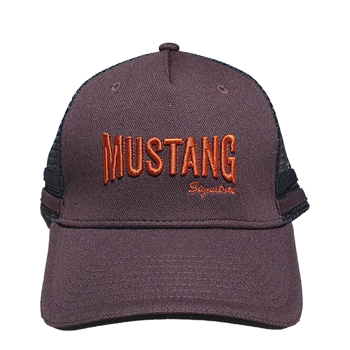 Mustang Signature Trucker Cap Mesh Back Adjustable Snapback Work Hat - Land to Coast