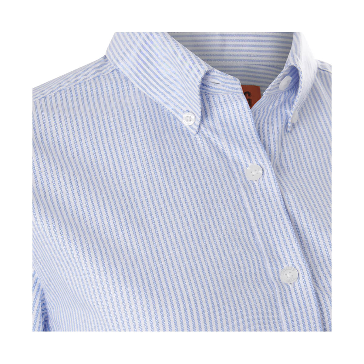 Mustang Signature Women’s Dress Shirt Striped Blue Oxford Cotton Y08400 - Land to Coast