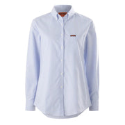 Mustang Signature Women’s Dress Shirt Striped Blue Oxford Cotton Y08400 - Land to Coast