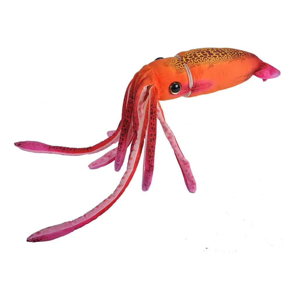 Orange Squid Stuffed Animal - 12" - Land to Coast