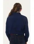 Ord River Half Button Kids Work Shirt - Navy - Land to Coast