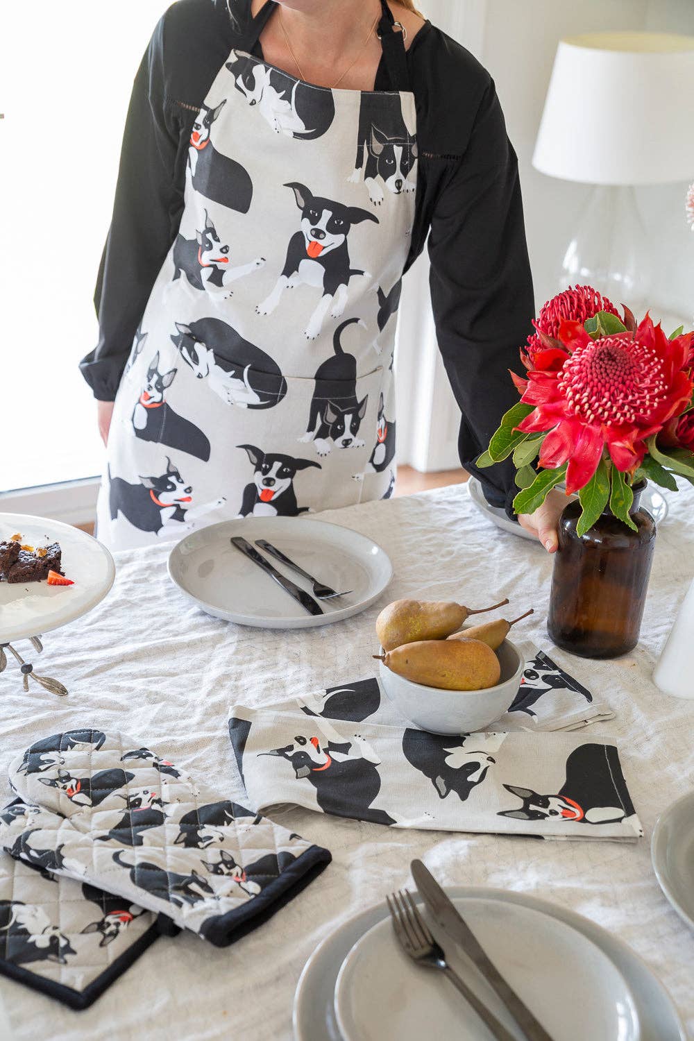 Oven Glove & Pot Holder Set - Farm Dogs - Land to Coast