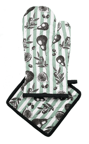 Oven Glove & Pot Holder Set - Fig & Pear - Land to Coast