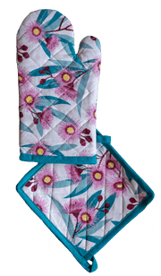 Oven Glove & Pot Holder Set - Flowering Gum - Land to Coast