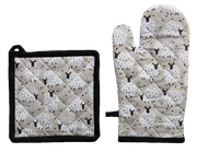 Oven Glove & Pot Holder Set - Grey Sheep - Land to Coast