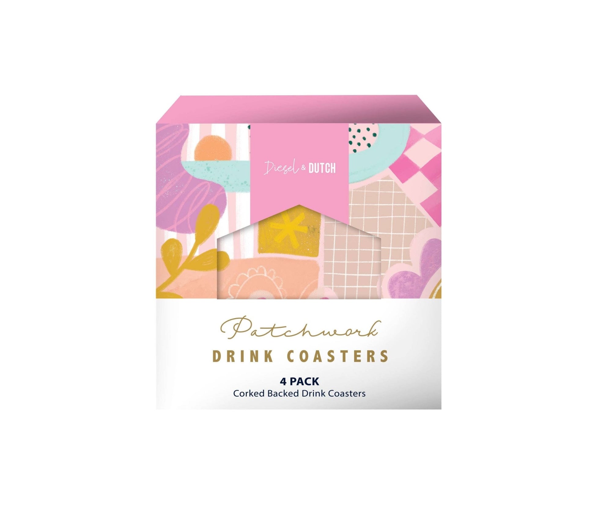 Patchwork 4pc Drink Coaster Set - Land to Coast