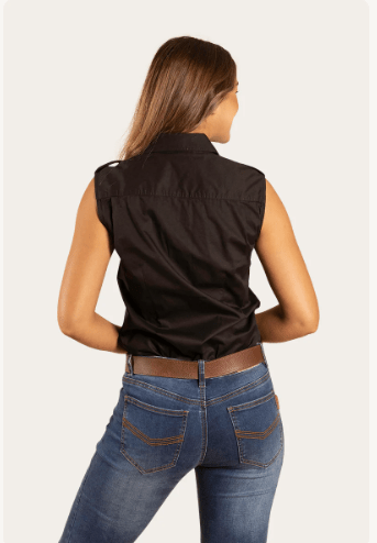 Pentecost River Womens Sleeveless Work Shirt - Black - Land to Coast
