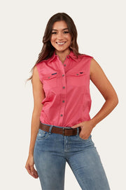 Pentecost River Womens Sleeveless Work Shirt - Melon - Land to Coast