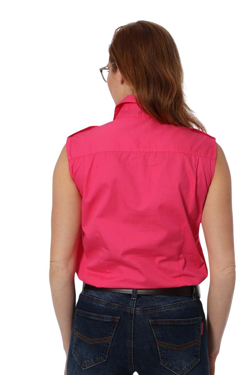 Pentecost River Womens Sleeveless Work Shirt - Melon - Land to Coast