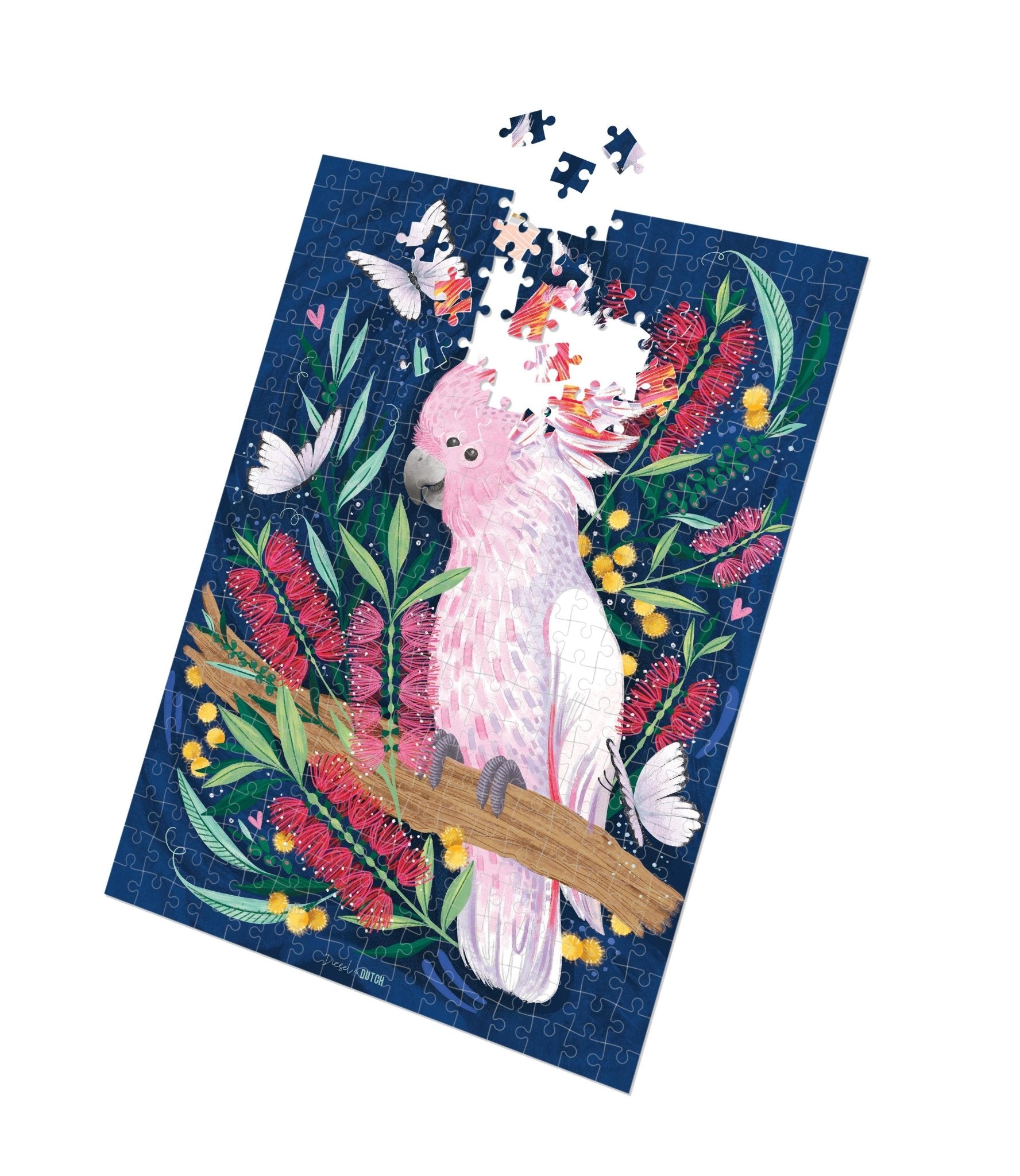 Pink Cockatoo 1000pc Wall Jigsaw Puzzle - Land to Coast