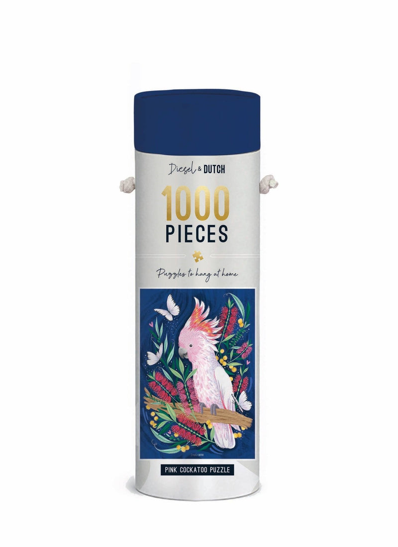 Diesel & Dutch 1000pc Pink Cockatoo Puzzle Home Decor PUZ048