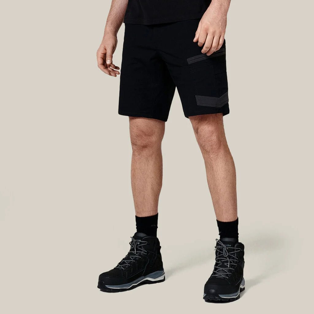 Raptor rip resistant mid length work shorts Black Y05160 - Land to Coast