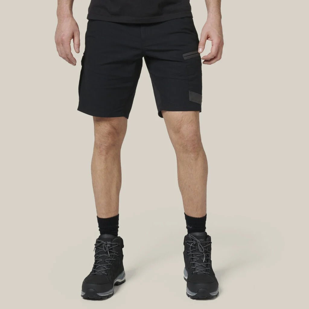 Raptor rip resistant mid length work shorts Black Y05160 - Land to Coast