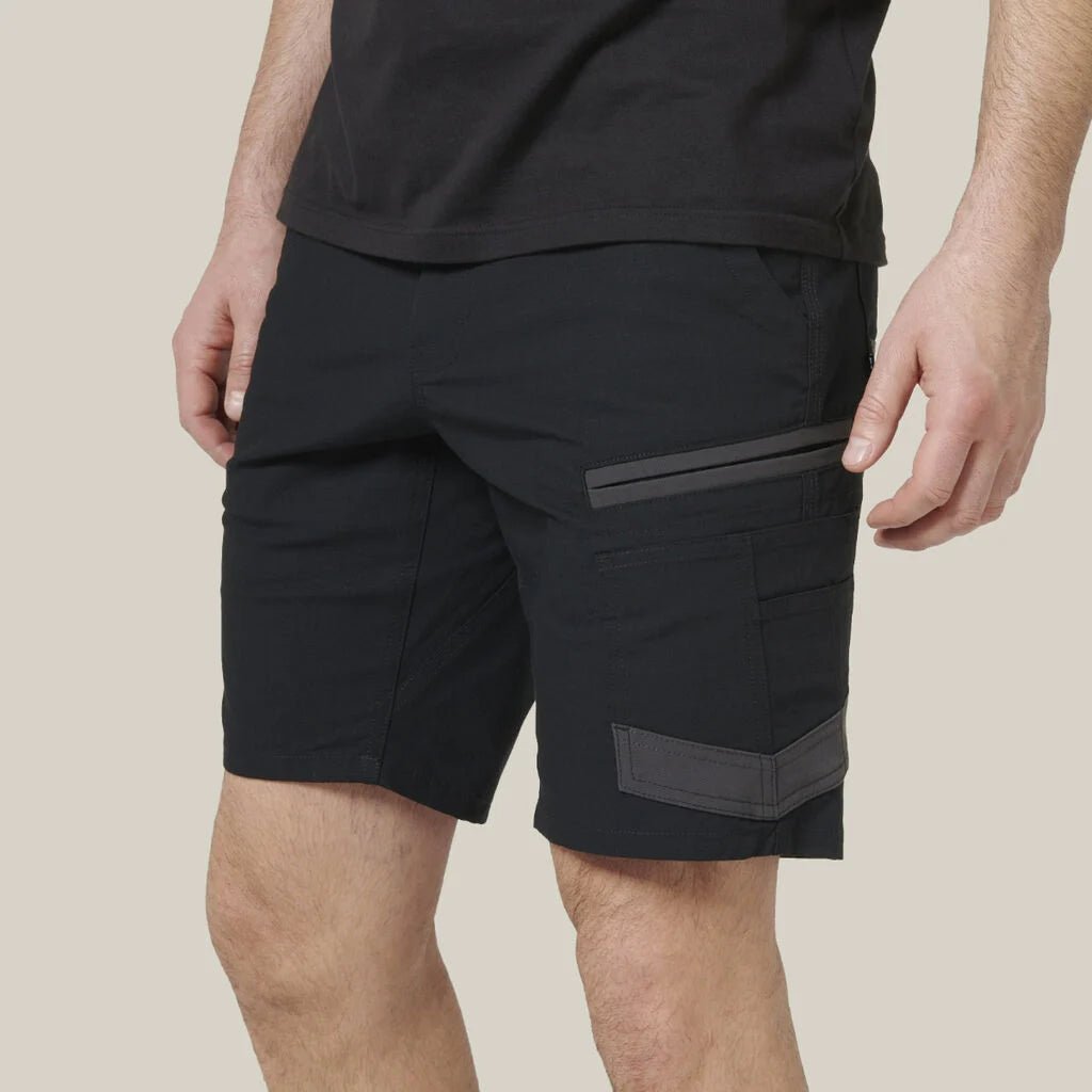Raptor rip resistant mid length work shorts Black Y05160 - Land to Coast