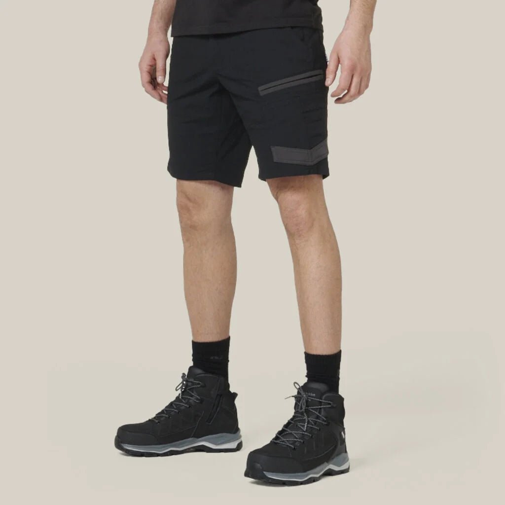 Raptor rip resistant mid length work shorts Black Y05160 - Land to Coast