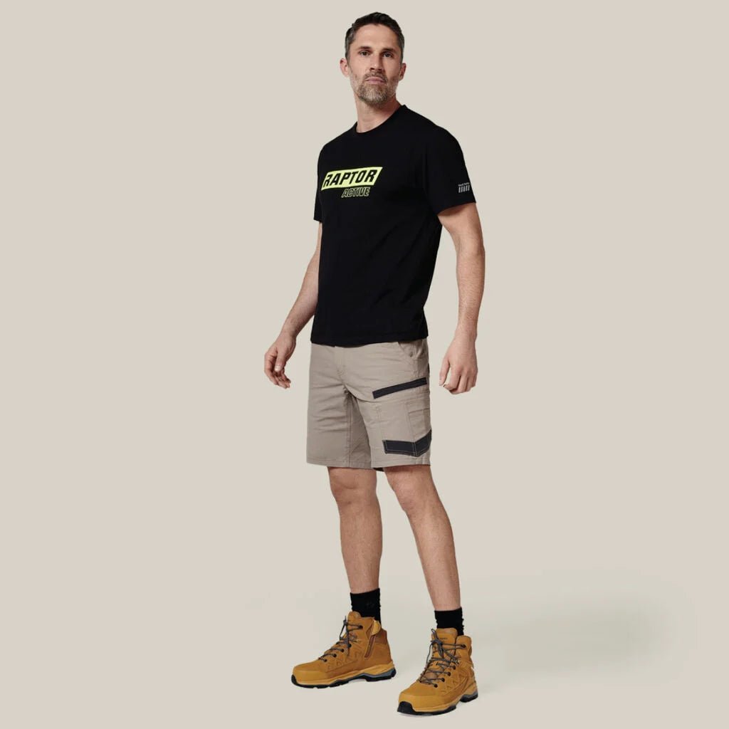 Raptor rip resistant mid length work shorts Desert Y05160 - Land to Coast