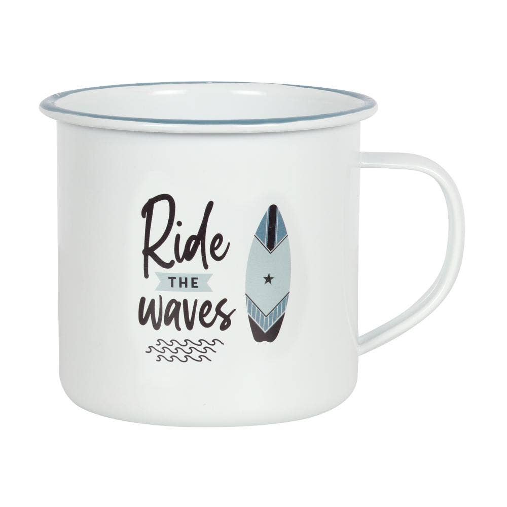 Ride The Waves Enamel Mug - Land to Coast