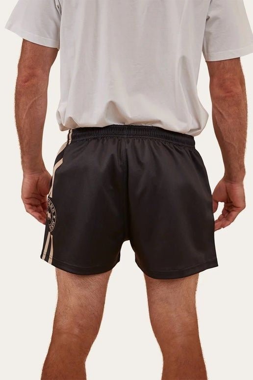 Ringers Footy Shorts - Black - Land to Coast