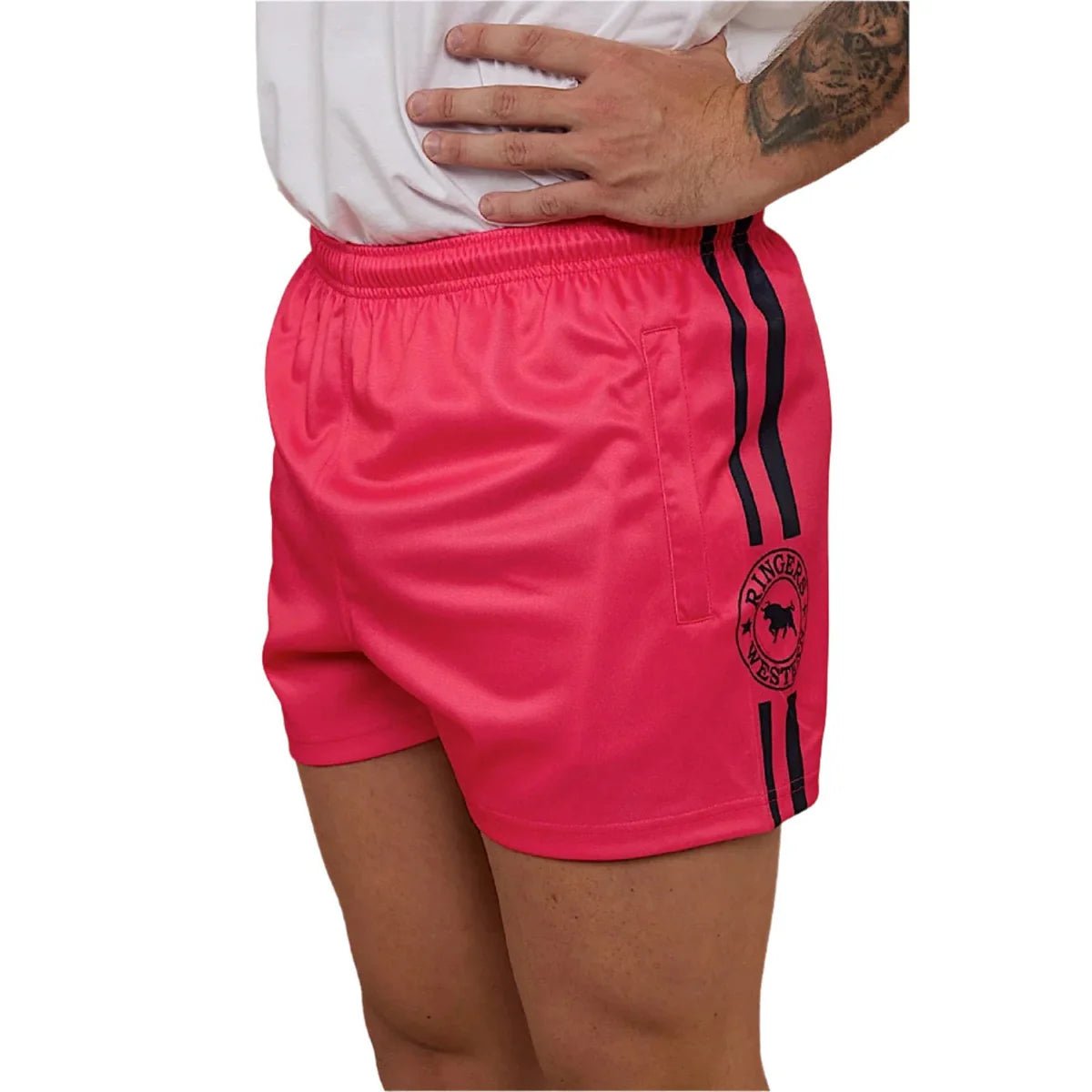 Ringers Footy Shorts - Melon - Land to Coast